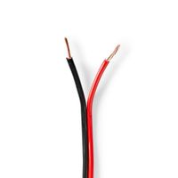 Nedis CABR1500BK1000 Speaker-kabel 2x 1,50 Mm2 100 M Op Rol Zwart/rood - thumbnail