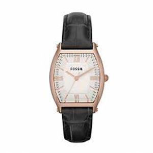 Horlogeband Fossil ES3121 Leder Zwart 16mm