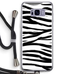 Zebra pattern: Samsung Galaxy S8 Transparant Hoesje met koord