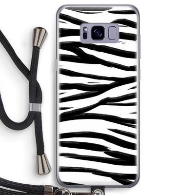 Zebra pattern: Samsung Galaxy S8 Transparant Hoesje met koord