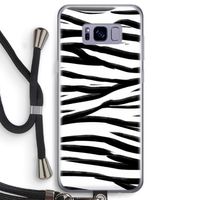 Zebra pattern: Samsung Galaxy S8 Transparant Hoesje met koord