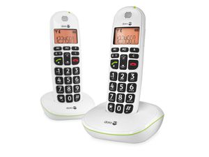 Doro PhoneEasy 100w duo DECT-telefoon Wit Nummerherkenning