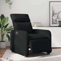 Fauteuil elektrisch verstelbaar kunstleer zwart