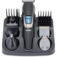 Multifunctionele trimmerset - LIVOO - DOS187 - 3,7 W - 90 min - 5 koppen - 5 kammen - Opbergbasis - Zwart / Blauw