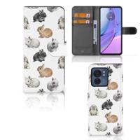 Telefoonhoesje | Met pasjeshouder | voor Motorola Edge 40 Konijntjes