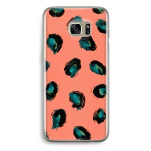Pink Cheetah: Samsung Galaxy S7 Edge Transparant Hoesje