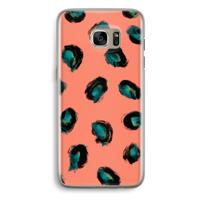 Pink Cheetah: Samsung Galaxy S7 Edge Transparant Hoesje - thumbnail