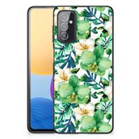 Samsung Galaxy M52 Bloemen Hoesje Orchidee Groen