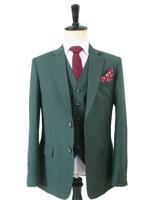 Maatpak Voor Heren | 3-delig Pak | Donkergroen | Kamgaren Wol | Lichtgewicht & Ademend | Peaky Blinders