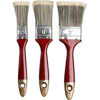 Verfkwasten - 3x - plat - nylon haren - schilderskwasten - universeel - voor verf/lijm/vernis