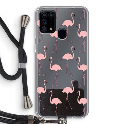 Anything Flamingoes: Samsung Galaxy M31 Transparant Hoesje met koord
