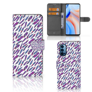 OPPO Reno 4 Pro 5G Telefoon Hoesje Feathers Color