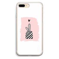 Zwart-wit cactus: iPhone 7 Plus Transparant Hoesje
