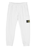 Stone Island Junior pantalon de jogging à patch Compass - Blanc - thumbnail