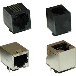 encitech RJJ-44NF-RA RJ45-connector 2101-0100-11 Bus, inbouw horizontaal Aantal polen 4P4C Zwart 1 stuk(s)