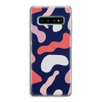 Memphis Shapes Pink: Samsung Galaxy S10 Plus Transparant Hoesje