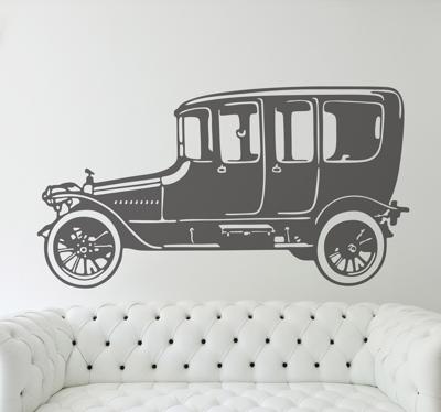 antieke auto sticker