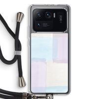 Square pastel: Xiaomi Mi 11 Ultra Transparant Hoesje met koord