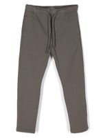 Paolo Pecora Kids pantalon en coton stretch à lien de resserrage - Gris