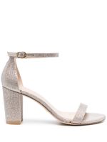 Stuart Weitzman sandales NearlyNude 70 mm à paillettes - Rose