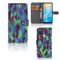 OPPO A15 | Book Case | Abstract Green Blue