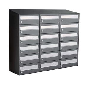 Allux Hive Set 3-Breed, 6-Hoog Met Dak Antraciet - 40030065_3x6d