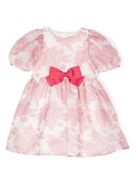 Hucklebones London robe fleurie à manches bouffantes - Rose