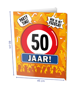 Raambord 50 Jaar Verjaardag (60x45cm)