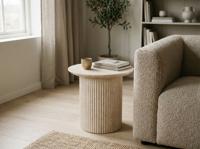 Ronde salontafel LARUSSO 50 cm travertijn