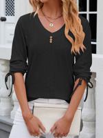 Casual Buckle Plain Shirt