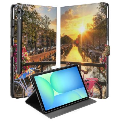 Book Case Hoesje met Standaard Amsterdamse Grachten Samsung Galaxy Tab S10 FE | Tab S9 FE Book Case Hoesje met Standaard Amsterdamse Grachten Samsung Galaxy Tab S10 FE | Tab S9 FE