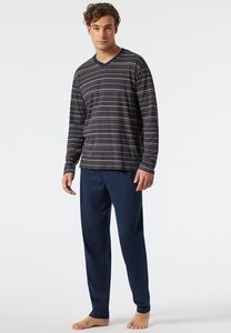 Schiesser Schiesser Pyjama Long dark grey mel. 178103 56/XXL