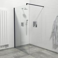Marenza Bellini Inloopdouche - 120x200cm - helder glas - mat zwart WR120-B/C