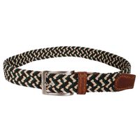 Mondoni Braided riem donkergroen maat:m - thumbnail