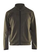 Blåkläder Service Sweatshirt met rits 33622526 | Groen/Zwart | Maat XS - 7330509550618