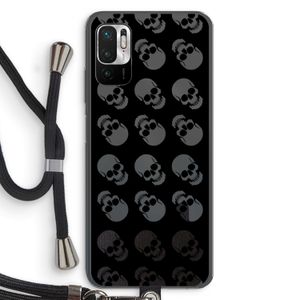 Musketon Skulls: Xiaomi Redmi Note 10 5G Transparant Hoesje met koord