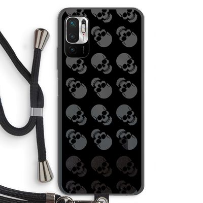 Musketon Skulls: Xiaomi Redmi Note 10 5G Transparant Hoesje met koord