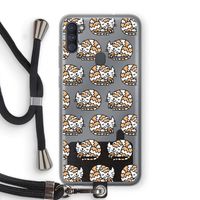 Slapende poes: Samsung Galaxy A11 Transparant Hoesje met koord