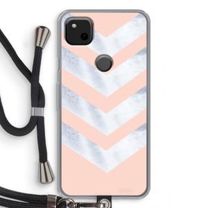 Marmeren pijlen: Pixel 4a Transparant Hoesje met koord