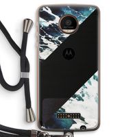 Golven: Motorola Moto Z Force Transparant Hoesje met koord Golven: Motorola Moto Z Force Transparant Hoesje met koord