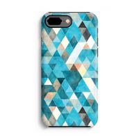 Gekleurde driehoekjes blauw: iPhone 8 Plus Tough Case