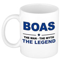 Naam cadeau mok/ beker Boas The man, The myth the legend 300 ml   -