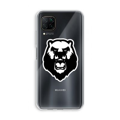 Angry Bear (white): Huawei P40 Lite Transparant Hoesje