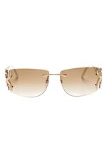 Cazal lunettes de soleil à monture rectangulaire - Tons neutres