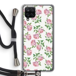 Kleine roosjes: Samsung Galaxy A12 Transparant Hoesje met koord