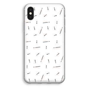 Hipster stripes: iPhone XS Transparant Hoesje