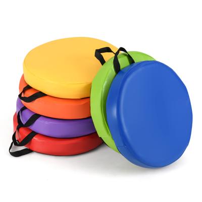 6-delige set Kinder Ronde Zitkussens Vloerkussens met Handvat & Rits Stoel Kussen 35 x 35 cm