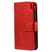 iPhone 15 Pro Max hoesje - Bookcase - Pasjeshouder - Portemonnee - Luxe - Kunstleer - Rood