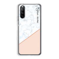 Marmer in stijl: Sony Xperia 10 III Transparant Hoesje