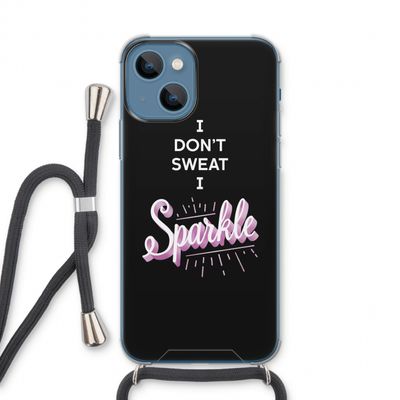 Sparkle quote: iPhone 13 Transparant Hoesje met koord